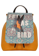 Load image into Gallery viewer, Small rucksack, DOGO &quot;Free as a Bird&quot; Corduroy Mini Backpack, Small EDC Backpack, Vegan Bag, Handmade by Best Turkish Manufacturer.
