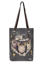 Load image into Gallery viewer, Satchel Bag for Women, DOGO &quot;Owls Family&quot; Courier Bag, Vegan, Weekender Strap Bag, Handmade by Best Turkish Manufacturer.
